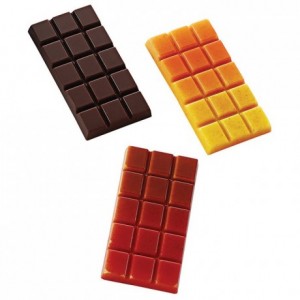 Moule 12 mini tablettes en polycarbonate pour chocolat