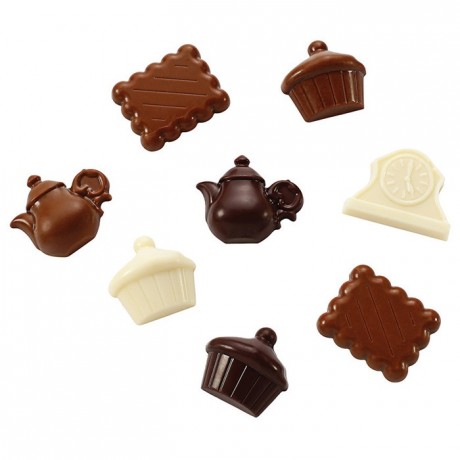 Chocolate mould polycarbonate 20 "tea time" sweets