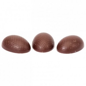 Moule 45 demi oeufs striés en polycarbonate pour chocolat