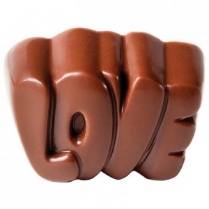 Moule 24 bonbons « love » en polycarbonate pour chocolat