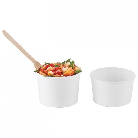 Pot rond blanc 35 cL (lot de 500)