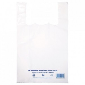Carrier bag LDPE white 300 x 540 mm (400 pcs)