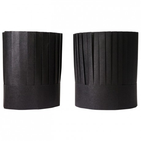 Chef hat Grand Chef black 40 folds (10 pcs)