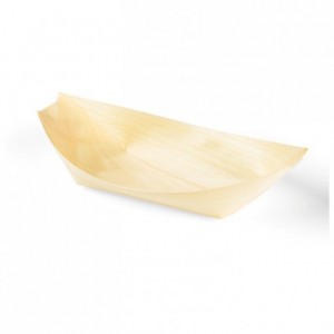Boat container compostable wood 31 cL (1000 pcs)