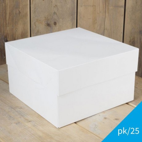 FunCakes Cake Box Blanco 25x25x15cm pk/25
