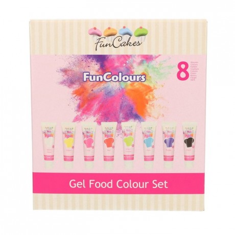 Colorants alimentaires en gel FunCakes kit 8 couleurs