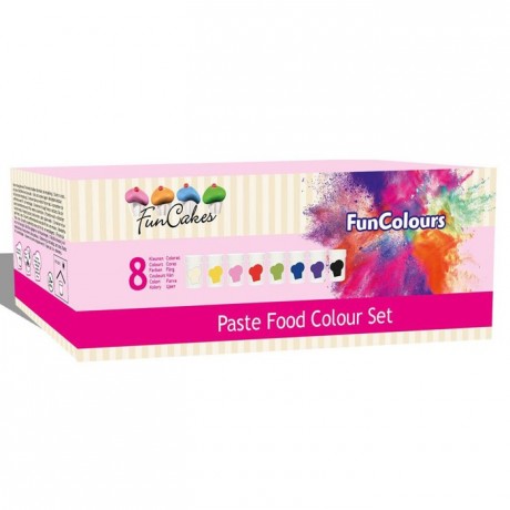 Colorants alimentaires en pâte FunCakes kit 8 couleurs