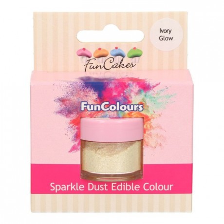 FunCakes Edible FunColours Sparkle Dust Ivory Glow