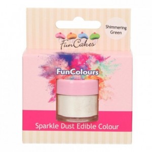 Paillettes alimentaires FunColours FunCakes Shimmering Green