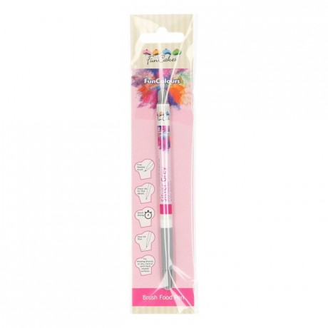FunCakes Edible FunColours Brush Food Pen Silver Grey