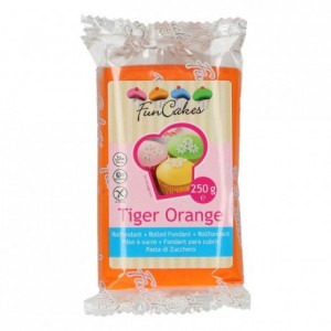 Pâte à sucre FunCakes orange tigre 250 g
