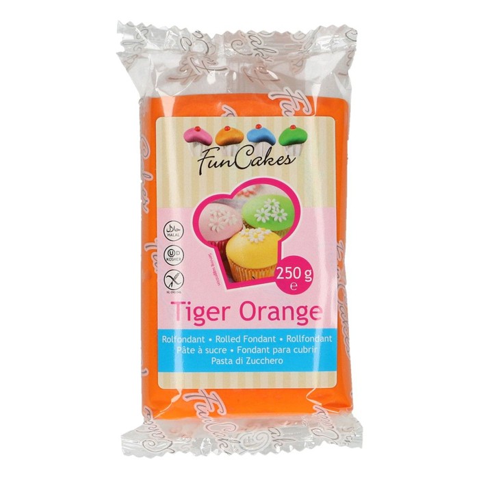 Pâte à sucre Orange 250 gr