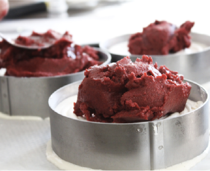 Vacherin glacé vanille cassis